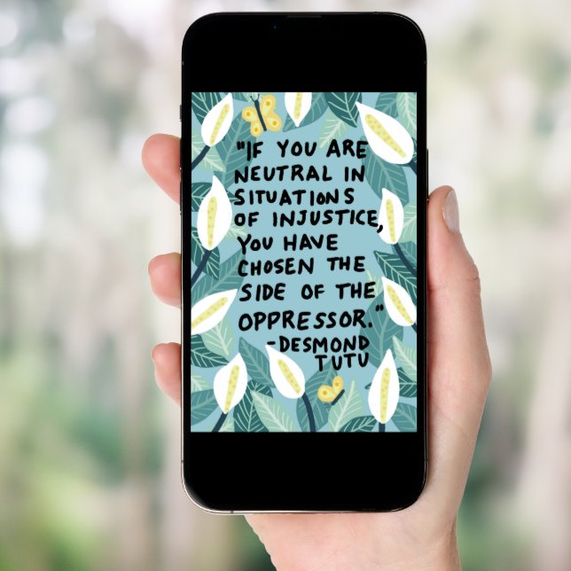 Desmond Tutu Quote Art Poster (Front Digital)