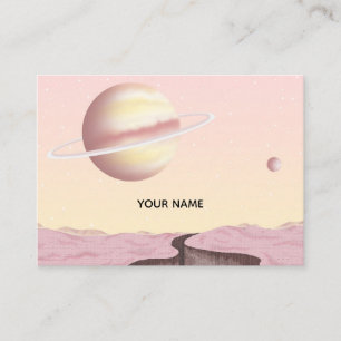 Desolate land and planet. business card