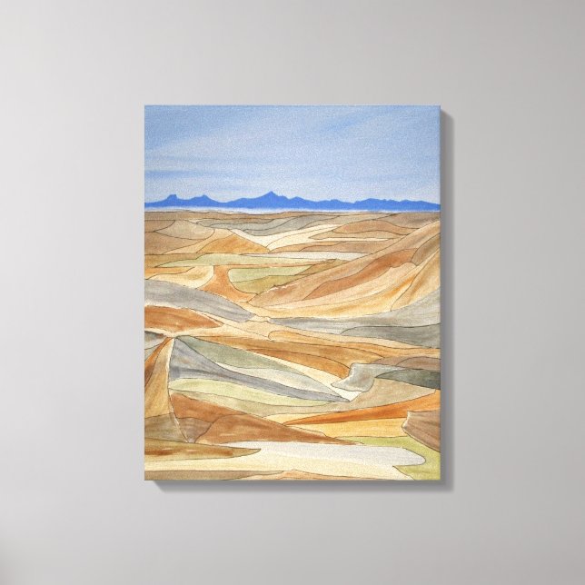 Desolate Regions Watercolor Line Art Print (Front)