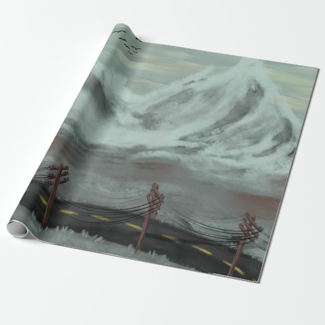 Desolate Road Wrapping Paper (Unrolled)