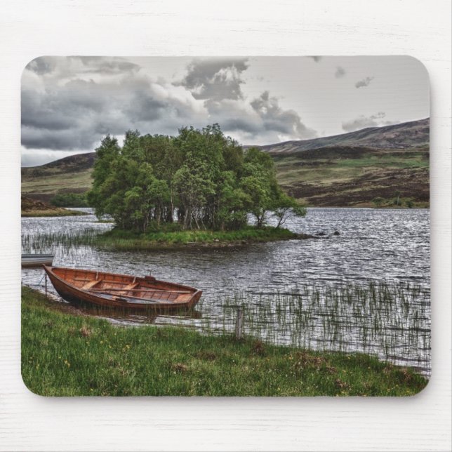 Desolated boat landscape mouse pad (Front)