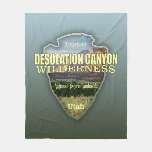 Desolation Canyon WA arrowhead Fleece Blanket