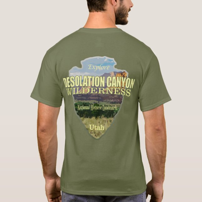 Desolation Canyon WA (arrowhead) T-Shirt (Back)