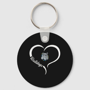 Desoto County Bulldogs Logo Half Heart Slogan Hs  Keychain