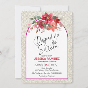 Despedida de Soltera Invitacion Flores de Otoño Invitation