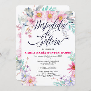 Despedida de Soltera invitation, En español Invitation