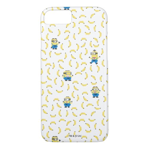 Despicable Me  8_Bit Minion  Banana Pattern iPhone 87 Case