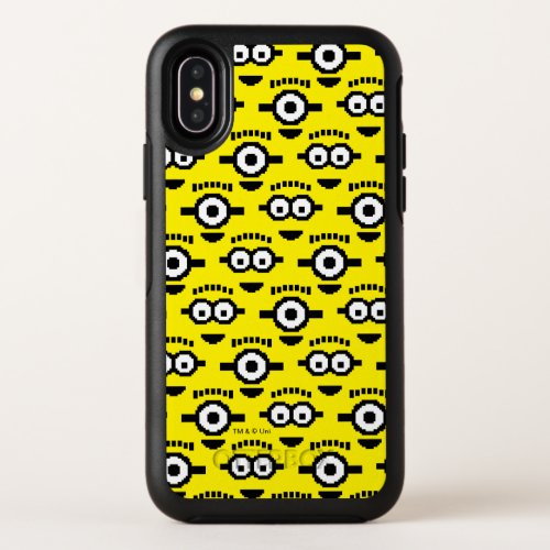 Despicable Me  8_Bit Minion Face Pattern OtterBox Symmetry iPhone X Case