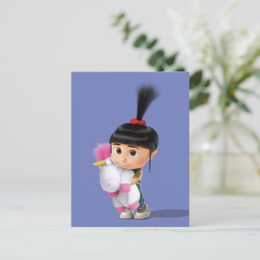 Despicable Me | Agnes & Fluffy the Unicorn Postcard | Zazzle