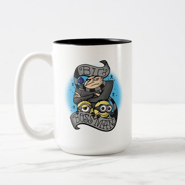 Despicable Me | Big Boss Man Gru & Minions Two-Tone Coffee Mug (Left)