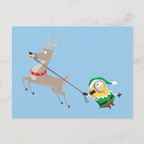 Despicable Me  Carl  Santas Reindeer Postcard
