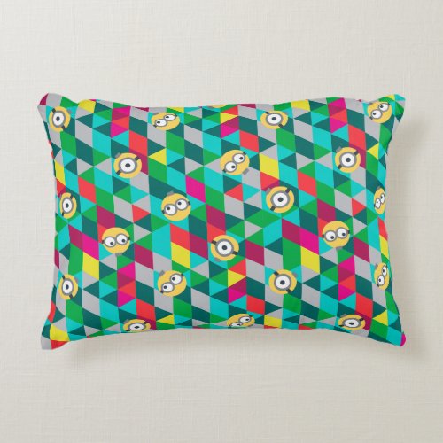 Despicable Me  Christmas Geometric Pattern Accent Pillow