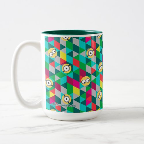 Despicable Me  Christmas Geometric Pattern Two_Tone Coffee Mug
