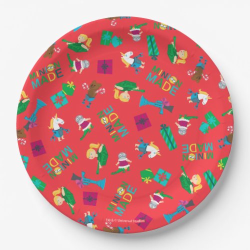 Despicable Me  Christmas Minion Made Pattern Paper Plates
