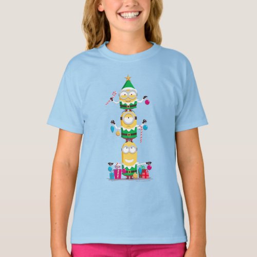 Despicable Me  Christmas Minion Pyramid T_Shirt