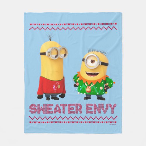 Despicable Me  Christmas Sweater Envy Fleece Blanket