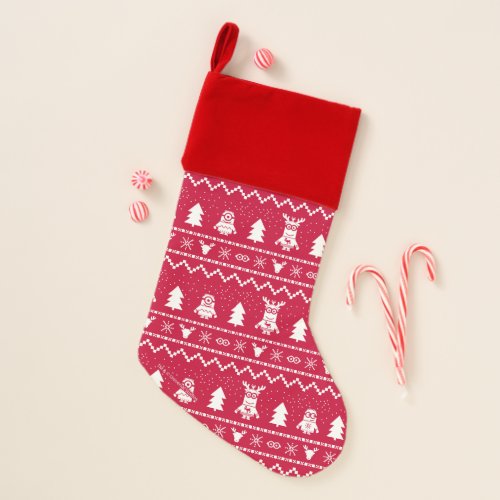 Despicable Me  Christmas Sweater Pattern Christmas Stocking