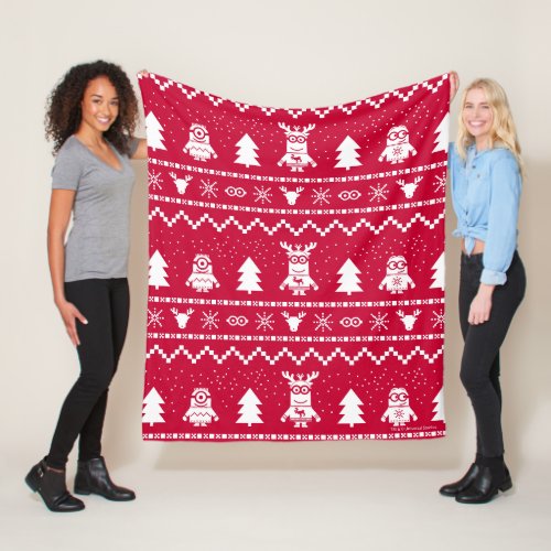 Despicable Me  Christmas Sweater Pattern Fleece Blanket