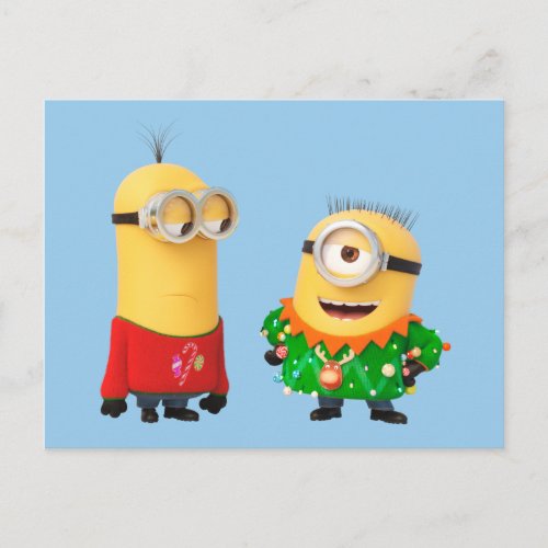 Despicable Me  Christmas Sweaters Postcard