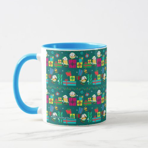 Despicable Me  Christmas Teal Gift Pattern Mug