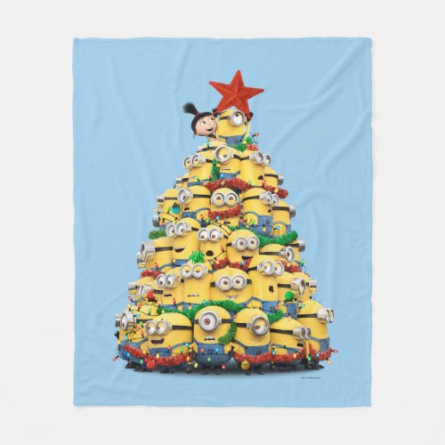 Despicable Me  Christmas Tree Fleece Blanket