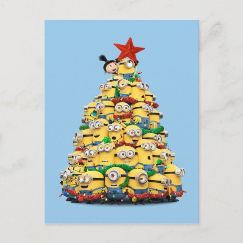 Despicable Me  Christmas Tree Postcard