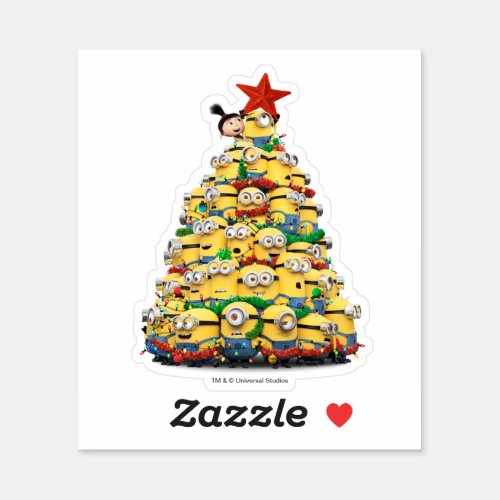 Despicable Me  Christmas Tree Sticker