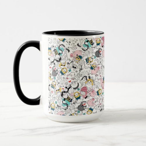 Despicable Me  Colorful Family Doodle Pattern Mug