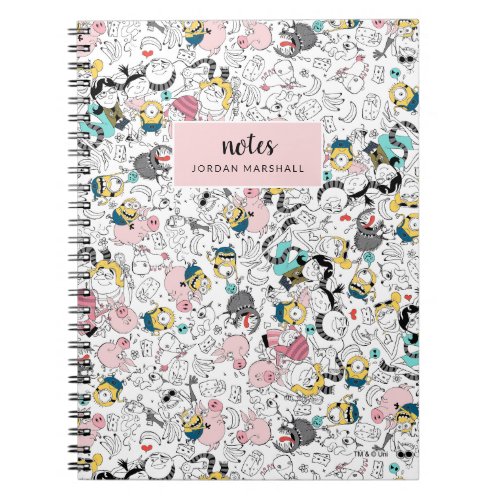 Despicable Me  Colorful Family Doodle Pattern Notebook