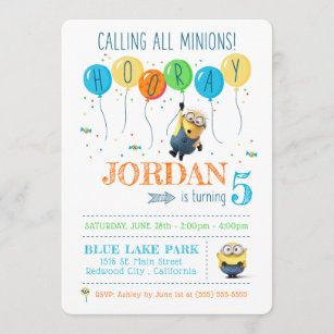 Minion Invitations Zazzle