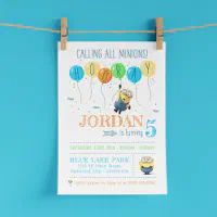 minions birthday invitation