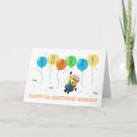 Despicable Me | Minion Balloon Happy Birthday Card