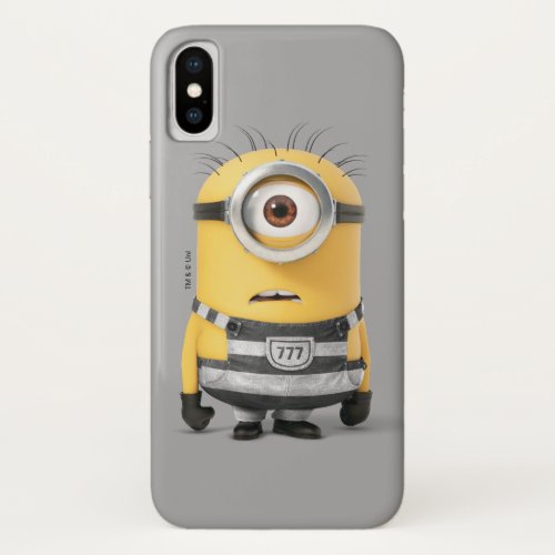 Despicable Me  Minion Carl in Jail iPhone X Case
