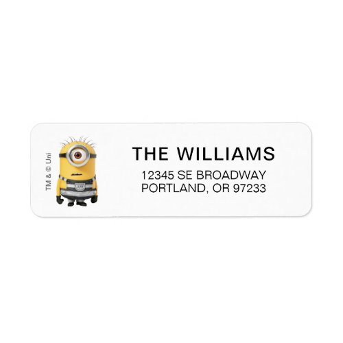Despicable Me  Minion Carl in Jail Label