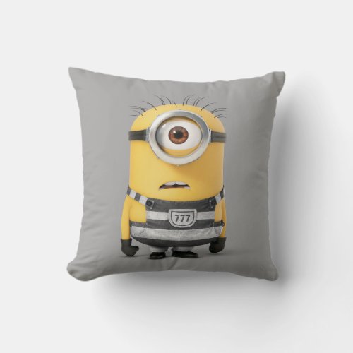 Despicable Me  Minion Carl in Jail Throw Pillow