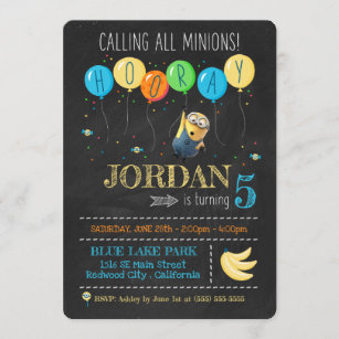 Minion Invitations Zazzle