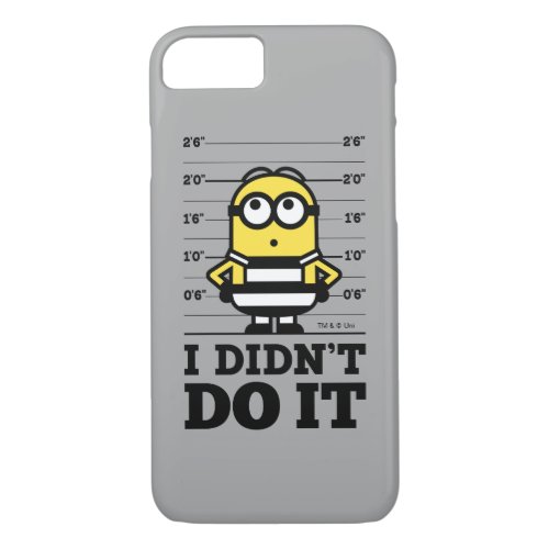 Despicable Me  Minion Dave _ I Didnt Do It iPhone 87 Case