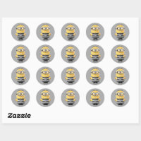 Despicable Me, Minion Dave Happy Sticker, Zazzle