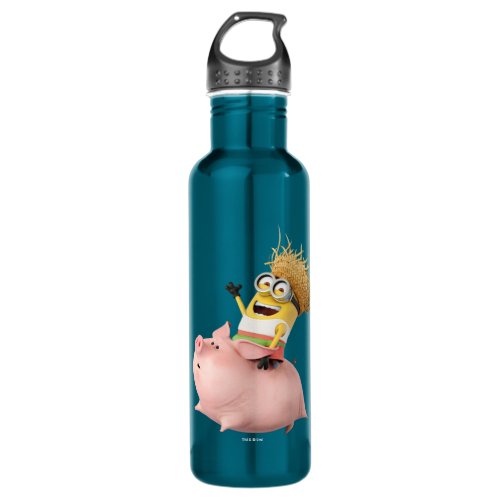 Despicable Me  Minion Dave Riding Pig Water Bottle