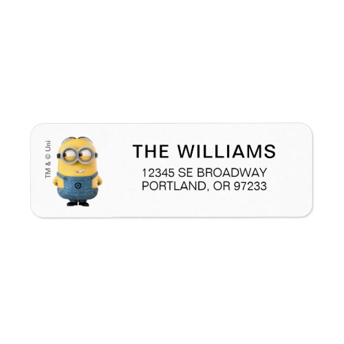 Despicable Me  Minion Dave Smiling Label