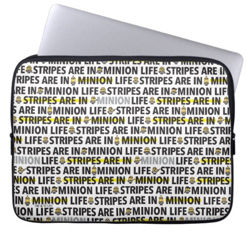Despicable Me  Minion Life Text Pattern Laptop Sleeve