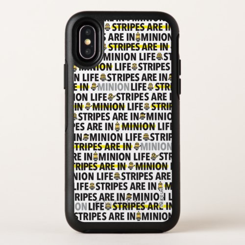 Despicable Me  Minion Life Text Pattern OtterBox Symmetry iPhone X Case
