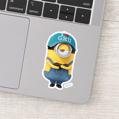 Despicable Me  Minion Mel _ I Love Gru Sticker