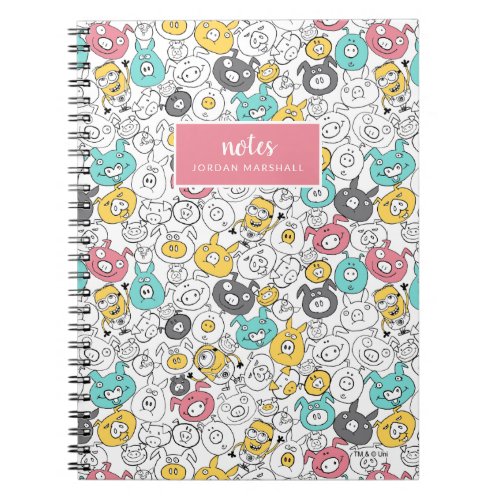 Despicable Me  Minion  Pig Colorful Pattern Notebook