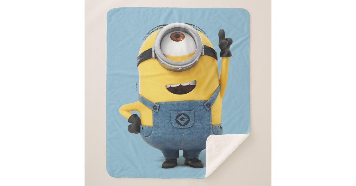 Despicable Me, Minion Stuart Pointing Up Sherpa Blanket