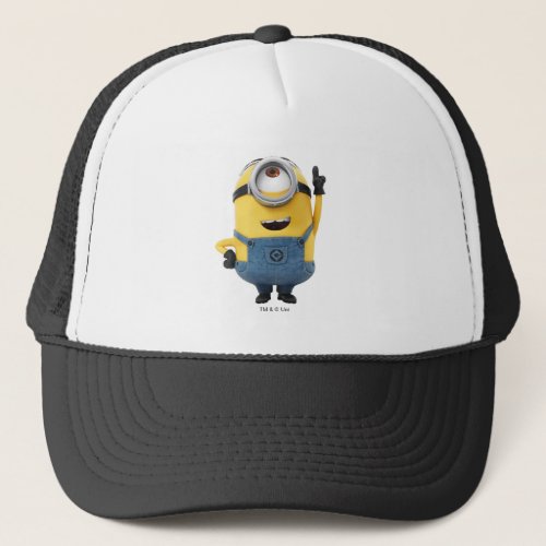 Despicable Me  Minion Stuart Pointing Up Trucker Hat