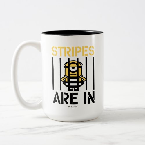 Despicable Me  Minion Stuart Stripes are in Two_Tone Coffee Mug