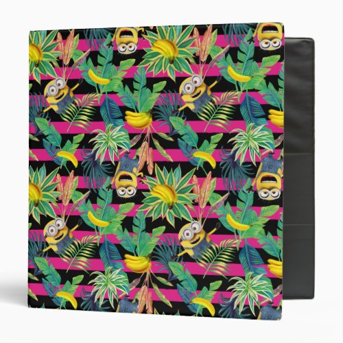 Despicable Me  Minion Tropical Pattern 3 Ring Binder