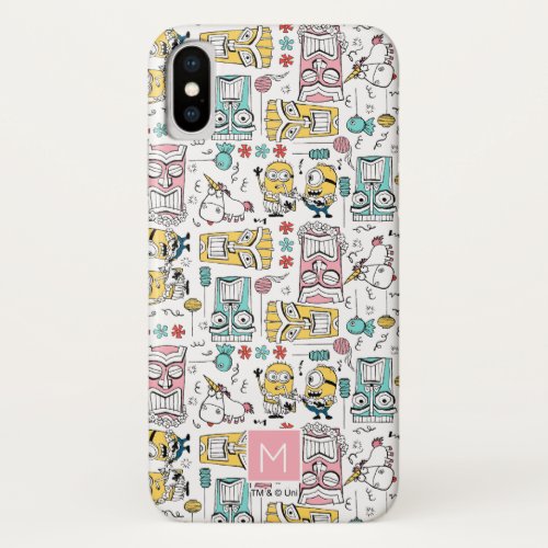 Despicable Me  Minion  Unicorn _ Aloha Pattern iPhone X Case