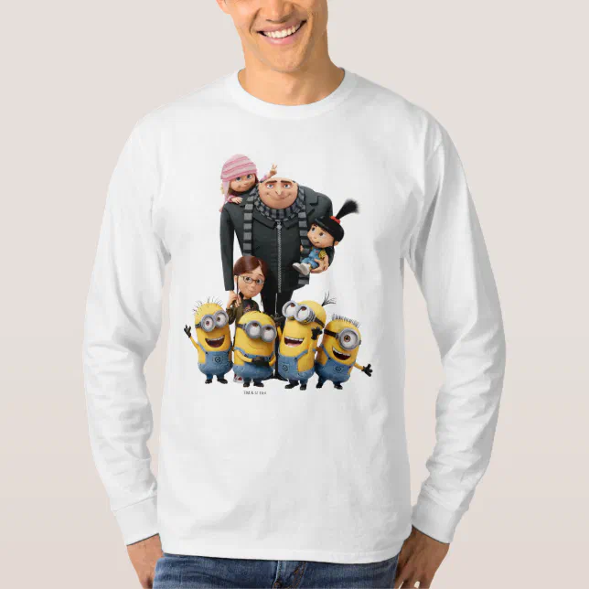 Despicable Me Minions Gru Agnes Margo And Edith T Shirt Zazzle 6736